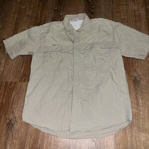 Sage Fly‎ Fishing Shirt Mens S Sage Tech Short Sleeve Tan READ